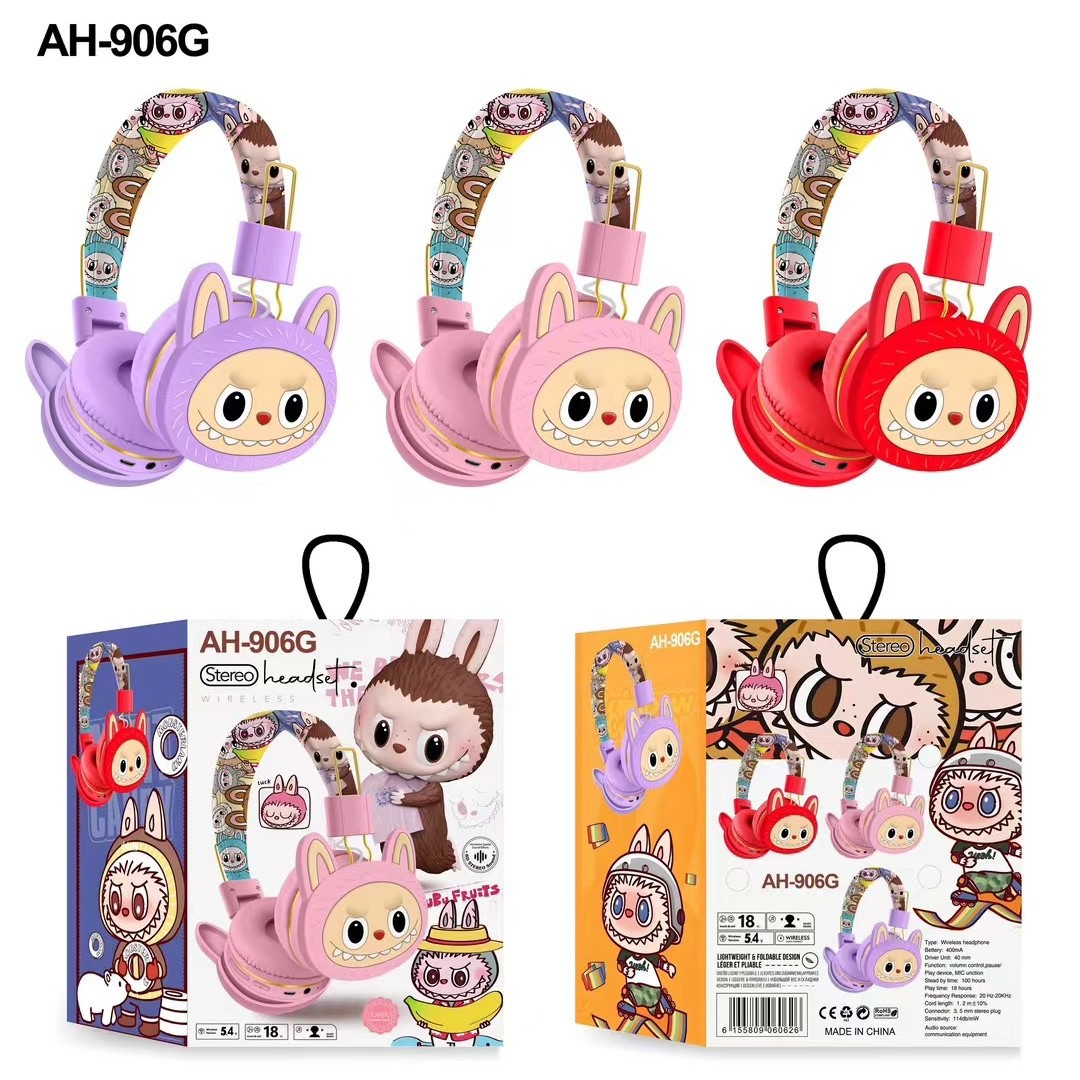 auriculares bluetooth comercio exterior nuevo AH - 906G niños lindos dibujos animados abuelos inalámbricos regalos image 2