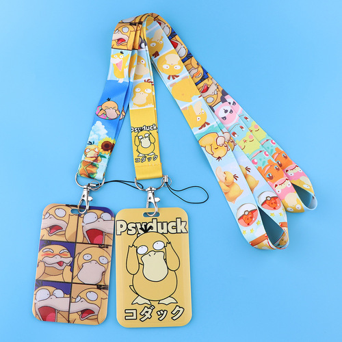 Elf cartoon mobile phone rope card holder bus card access control work card student name badge hard shell new style