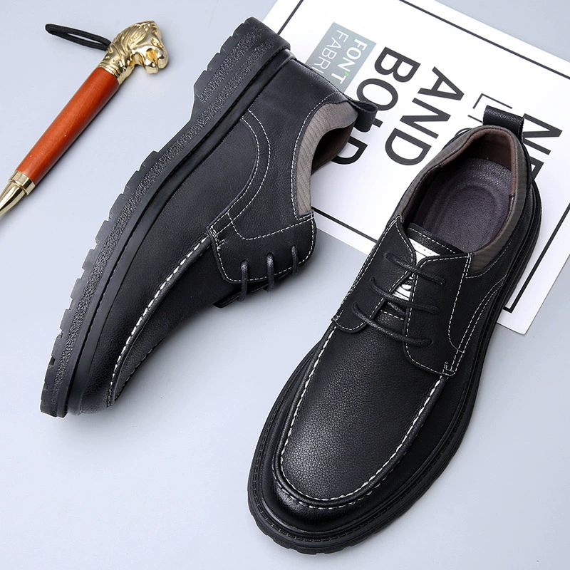 2024 новые осенние кожаные туфли мужские модные кожаные британские повседневные туфли для мужчин ретро бизнес-туфли для корейского издания