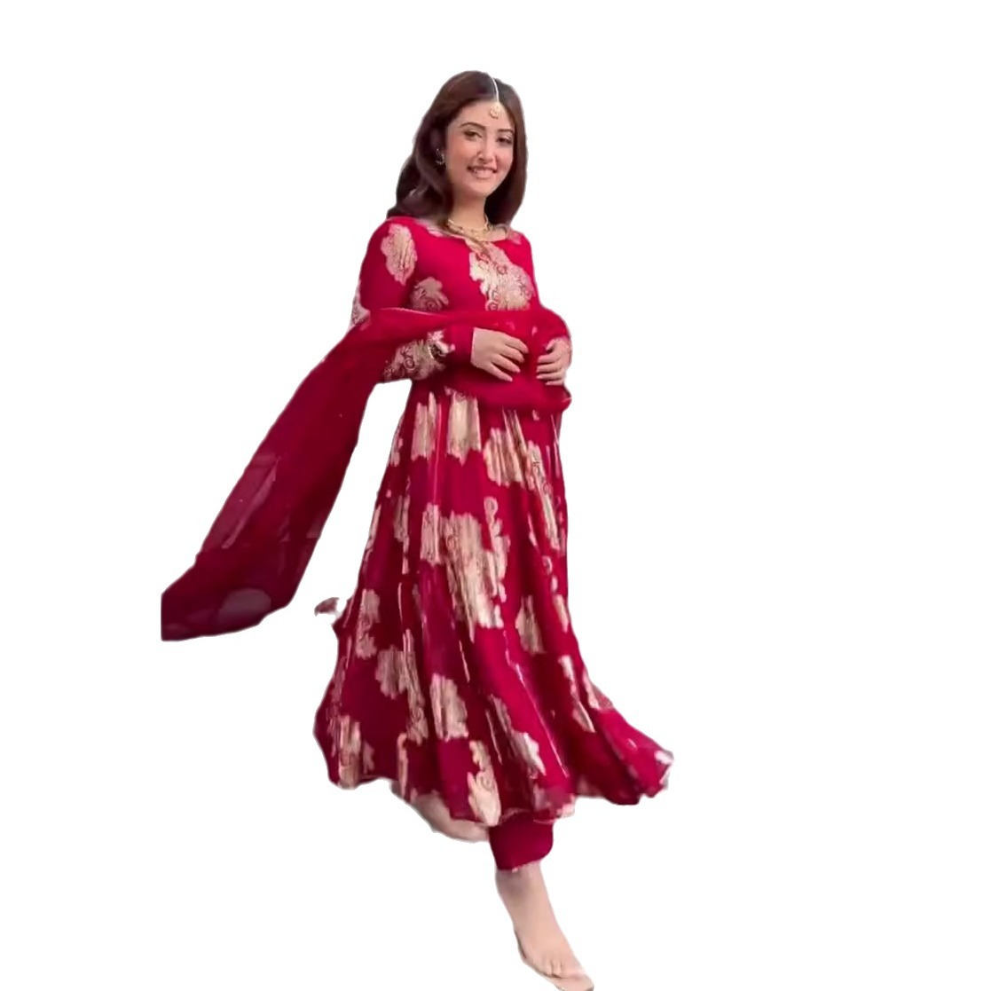 Women's Clothing hot stamping fashion Indian ethnic style temperament slim long dress_voghion.com