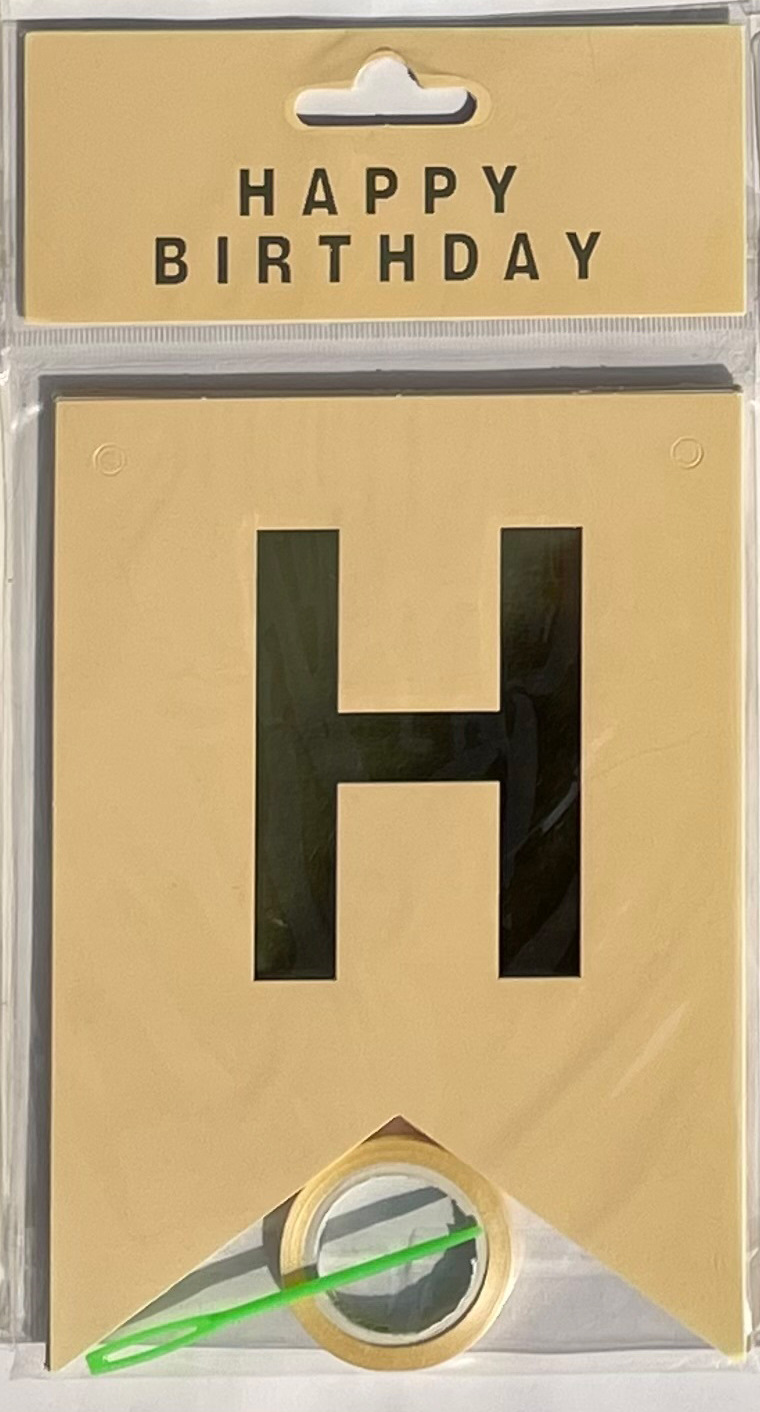 HAPPY BIRTHDAY fiesta de cumpleaños en inglés diseño diagonal de bandera de cola de mermaid letras banderas de color