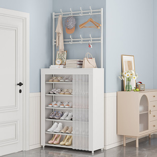 Dust-Proof Shoe Rack Multi-Layer Household Floor-Standing Integrated Shoe and Hat Rack Bedroom Living Room Bag Rack Door Simple Storage Rack
