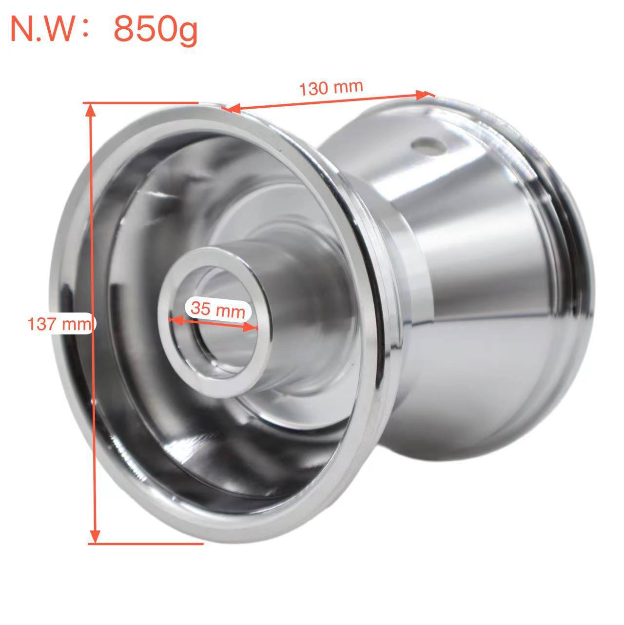 Rueda trasera de kart de deriva competitiva de cuatro ruedas Rueda de aleación de aluminio de 10x4,50-5 pulgadas Piezas de rueda Motocicleta