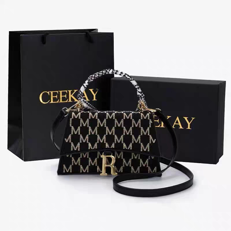 Bolso de Mano Pequeño con Letra R, Estilo 2025, Moderno y Versátil, de Alta Gama, para Llevar al Hombro o Cruzado