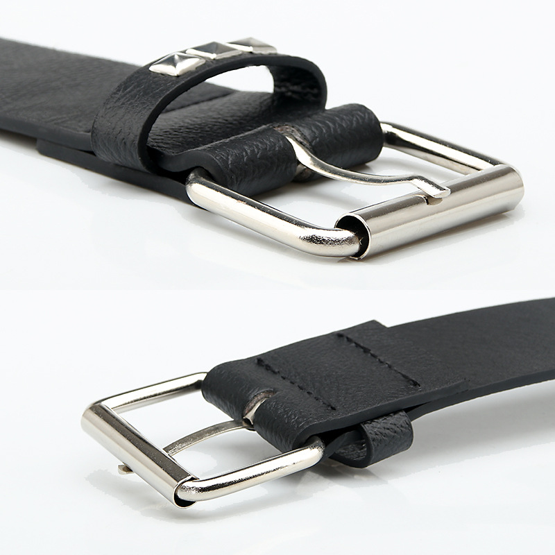 Autumn and Winter New European and American Punk Fashion Versatile Men's and Women's Belts with Square Pyramid Rivets and Jeans Suit Belt_voghion.com
