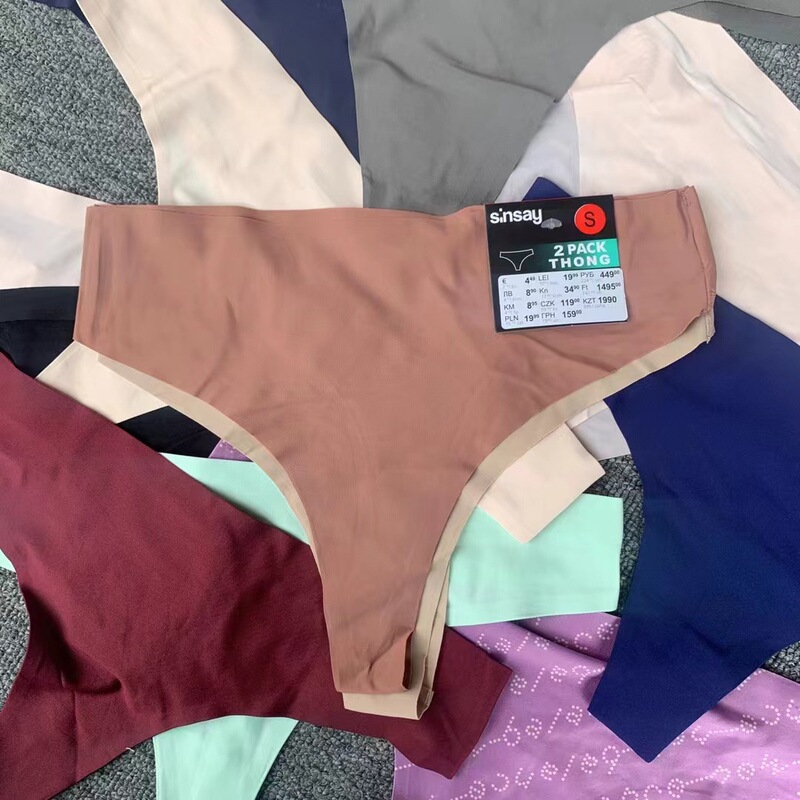 European and American Cross-Border Seamless Thong Underwear for Women, One-Piece Ice Silk Women's Underwear, Casually Cut Pure Cotton Sexy Underwear for Women