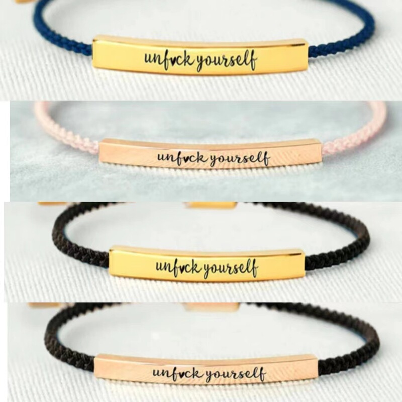 Amazon's new unbound UNF CK YOURSELF woven retractable tubular bracelet for YOURSELF