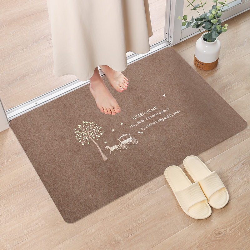 Entrance Door Floor Mat, Bathroom Shower Mat, Kitchen Water-Absorbent and Stain-Resistant Mat, Bedroom Living Room Crystal Velvet Carpet