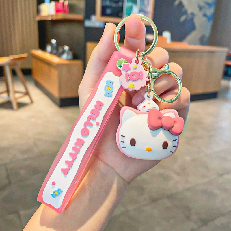 Кулон на брелке (Sanrio) Набор милых силиконовых подвесок — мягкие резиновые талисманчики, подарок на день рождения, различные персонажи