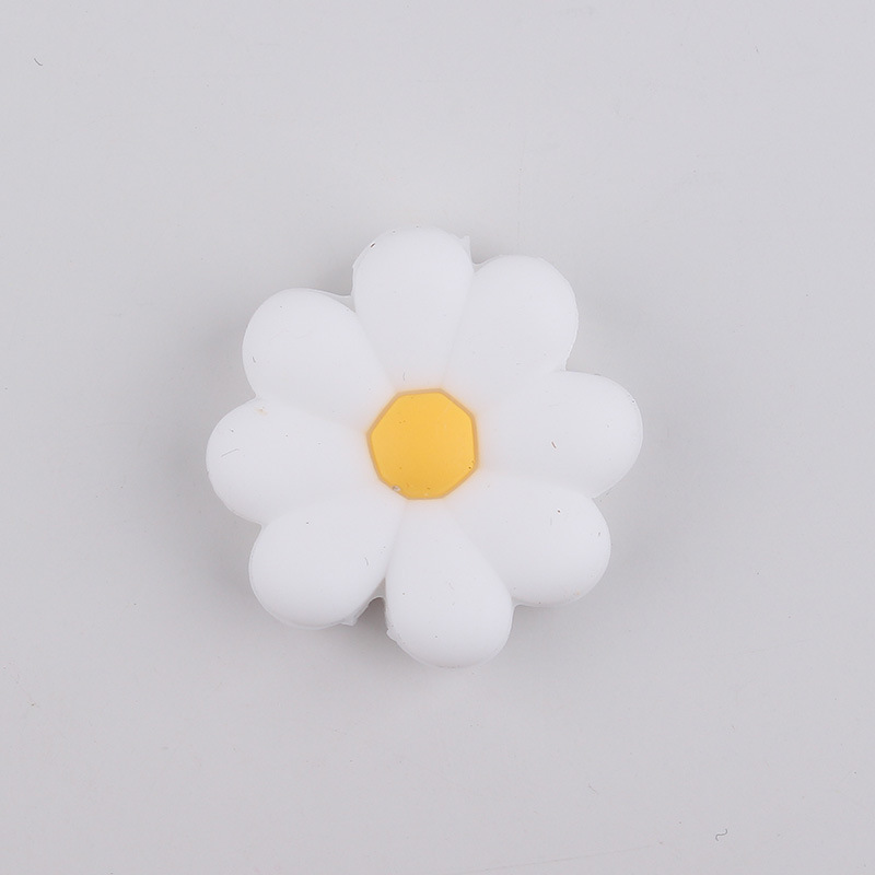 Venta caliente transfronteriza punto de silicona de grado alimenticio nuevo estilo pequeñas cuentas de margarita accesorios de joyería cuentas sueltas al por mayor