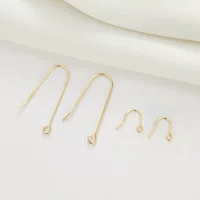 Zhongxing 14k медное покрытие с высоким цветом крючок для ушей Аксессуары серьги женские аксессуары для ушей ручной работы DIY Аксессуары для ушей производители оптом
