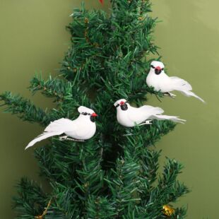 Factory Direct Sales Christmas Holiday Party Decoration Simulated Bird Foam Feather Model Simulated Bird Handmade Bird