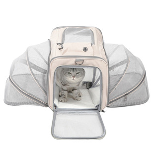 Cat Carrier Is Portable and Breathable, Expandable Pet Carrier for Small Dogs and Cats, Portable Pet Bag for Travel
