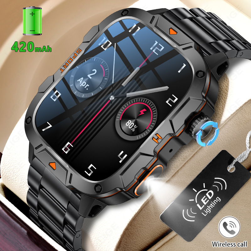 Cross-border QX12 Smartwatch with Bluetooth Calling, Heart Rate, Blood Pressure, Blood Oxygen Health Monitoring, Waterproof Watch Wholesale