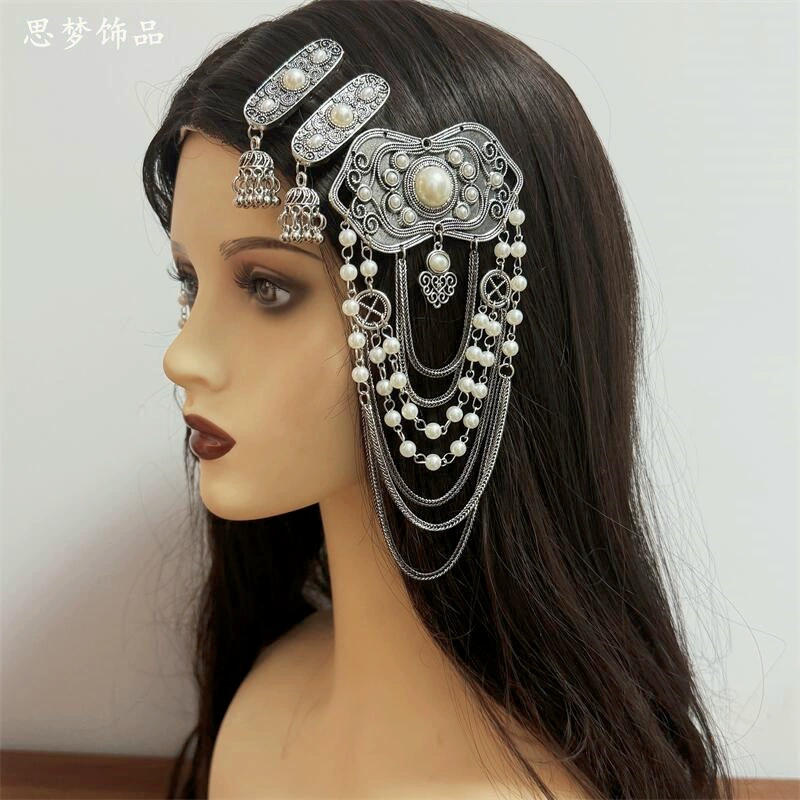 Оригинальный монгольский национальный стиль кисточки преувеличенные заколки для волос