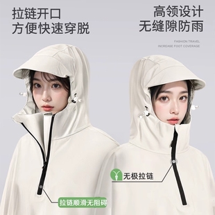 J8 Women's Thickeneded Raincoat Long Full-Body Rainproof Poncho Male Adult Double Battery Car Electric Car G3