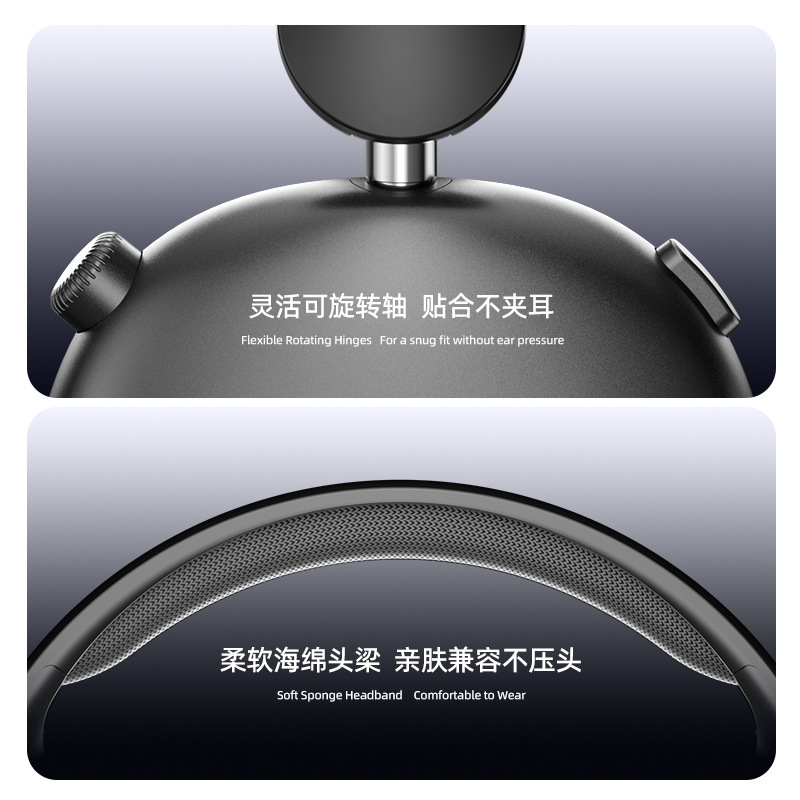 2025年跨境新款头戴式耳机蓝牙长续航高颜值无线游戏耳麦工厂批发|undefined