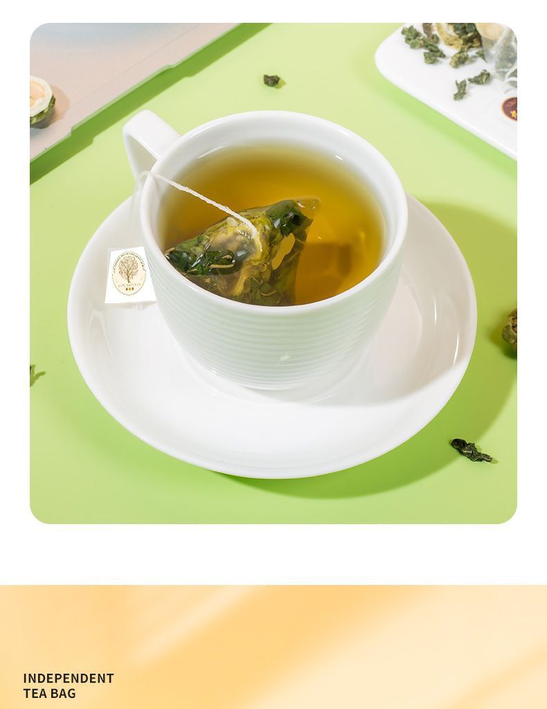 Sang Ye Shuang Gua Tea Mulberry Leaf Bitter Melon Winter Melon Tea Bags 30 Count 90g Sugar Free Wellness Brew in use