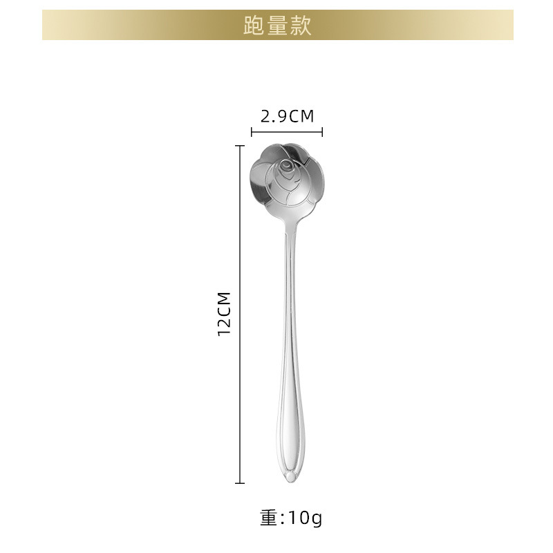 Stainless Steel Cherry Blossom Long Handle Mug Stirring High Aesthetic Coffee Bird's Nest Gift Spoon_voghion.com