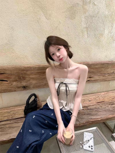 Design lace bra top, summer tank top with bow, 2026 years, trend of season, lace dress