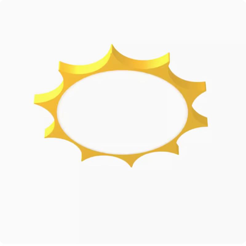 Ceiling light for early age solar-powered, ceiling lamp with gears