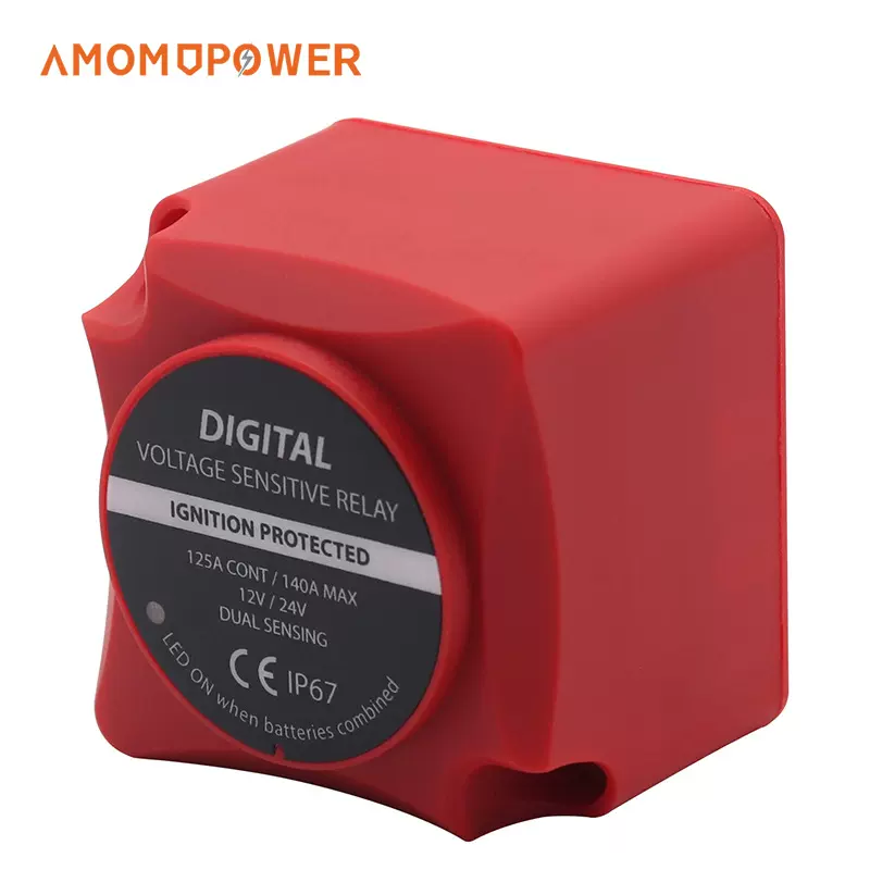 12V24V汽车房车双电瓶隔离器140A动力电池隔离器自动敏感继电器