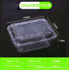 使い捨てフルーツ包装箱 500g フルーツカットボックス 梱包用透明プラスチック製鮮度保持フルーツボックス イチゴボックス 在庫あり