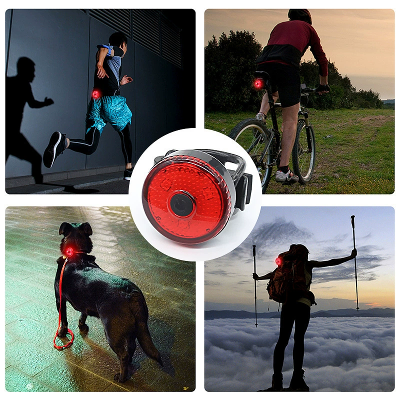Bicycle tail light, USB‑rechargeable waterproof LED, 3 modes, universal mount