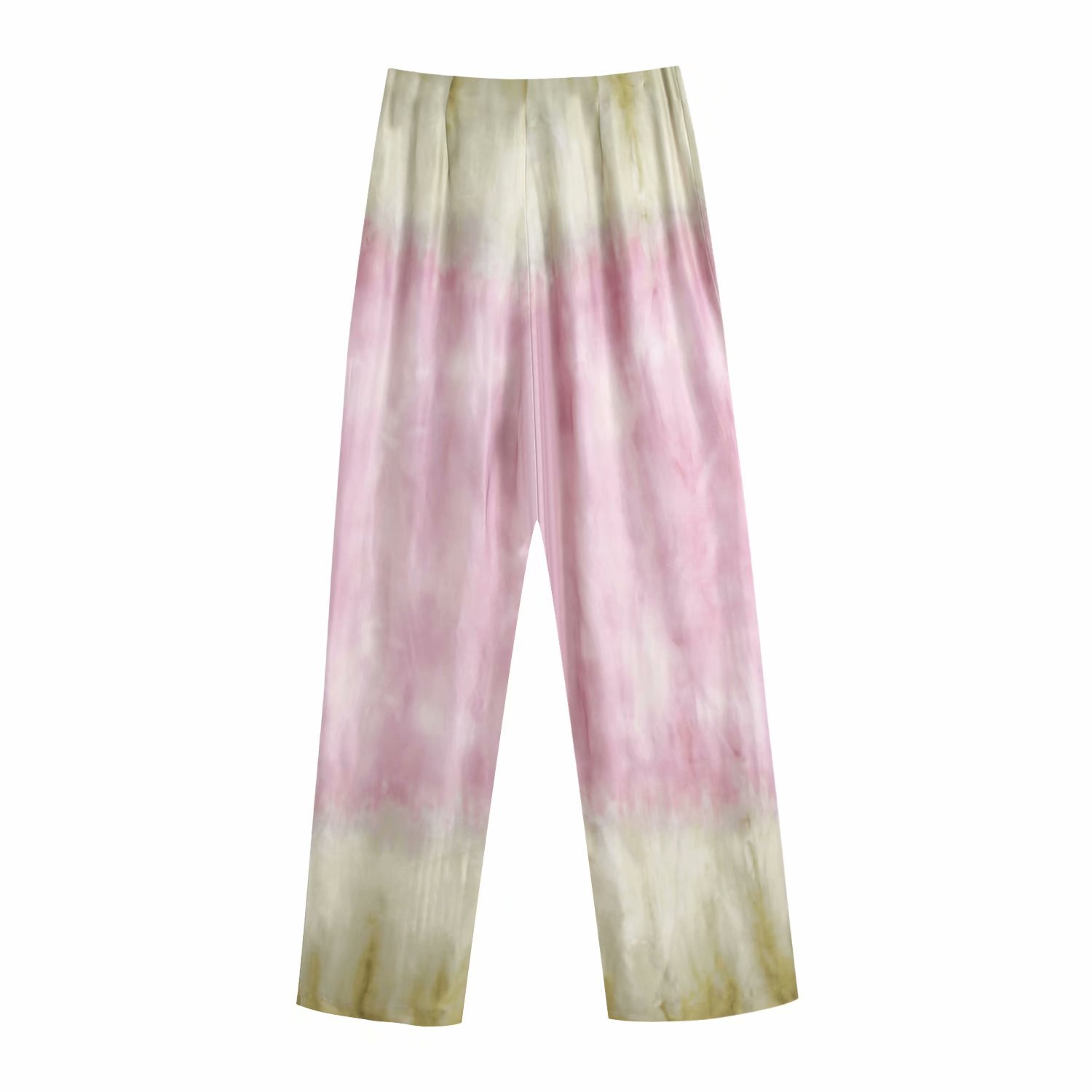 spring tie-dye double-breasted casual pants NSAM40172