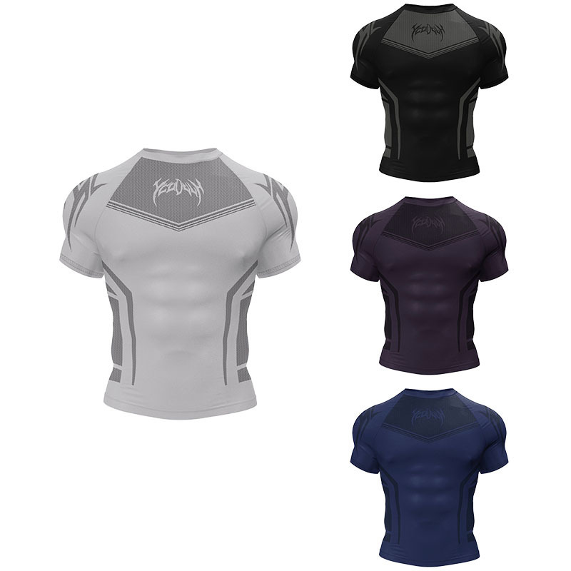 New American Muscle Fitness Men's Sports Short-Sleeved Casual Running Quick-Drying Breathable Bodysuit T-Shirt Sports