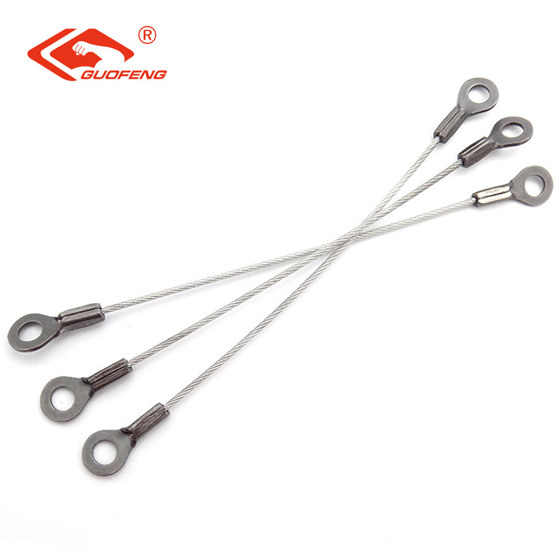 Fabricante suministro directo de 2mm304 cable de acero inoxidable oreja de ojo de pez terminal de lámpara de cable de línea de lámpara de cable de línea de venta caliente transfronteriza