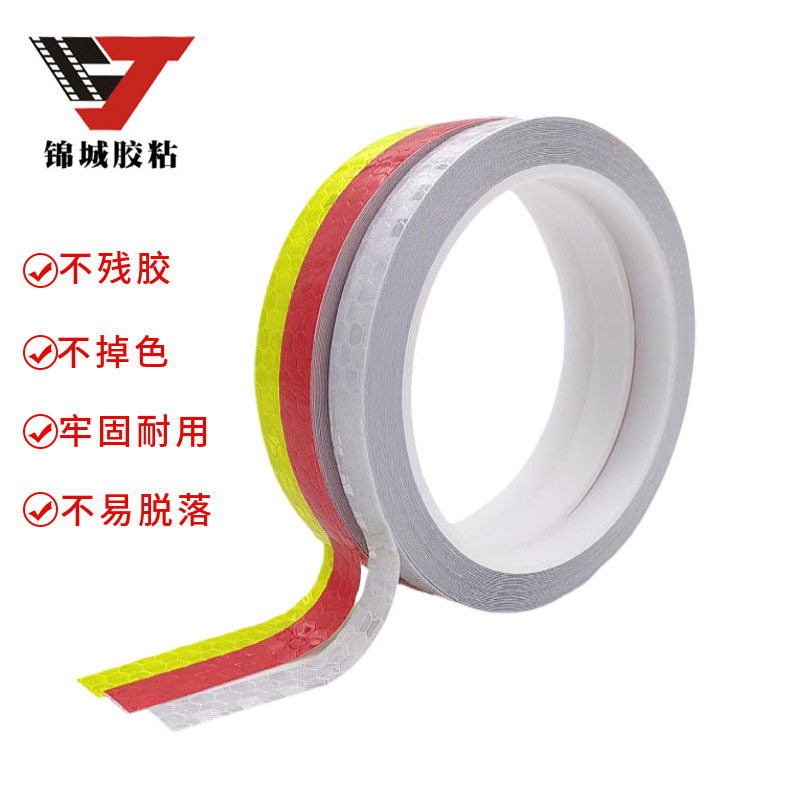 Señales de advertencia de cuadrícula de color cristal letras pegatinas reflectantes pegatinas de carrocería logotipo sitio de construcción alerta tráfico cinta de película reflectante anticolisión