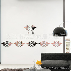 Decorative corner flower sticker set, mirror wall sticker 3D, with backing adhesive, self-adhesive, self-manufactured and sold, 7x7cm each