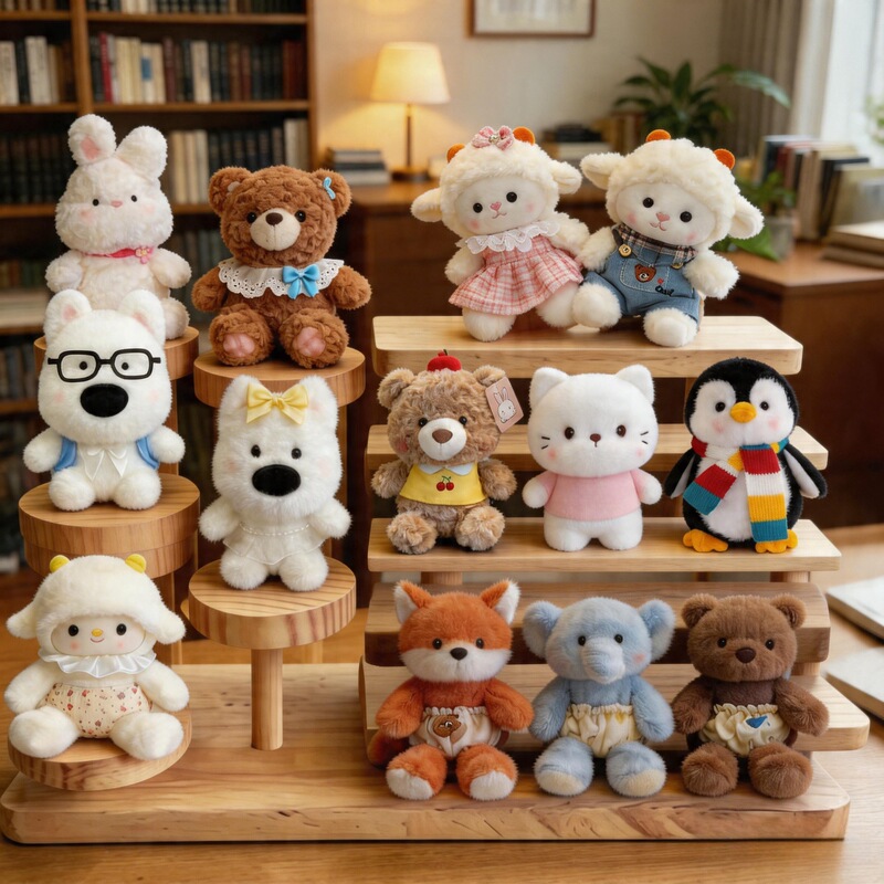 Yan wholesale 8 inch doll machine doll plush toy boutique grab doll wedding throw gift bear doll