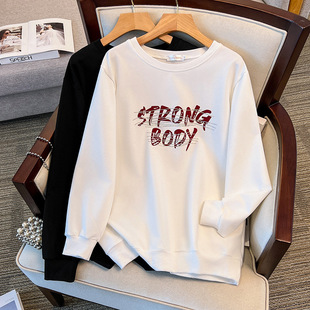 200/350kg large super plus size 300kg loose autumn sweater bust/150/160/170-6075