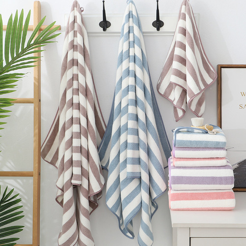 Towel Bath Towel Loom Woven High-Density Coral Velvet Towel with Logo, Thick Face Towel Gift Welfare
