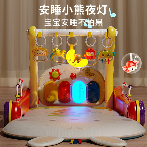 Infant pedal piano baby fitness frame dual-purpose walker toy educational early education multi-functional music crawling