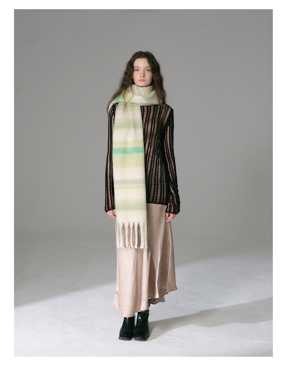 Imitation Cashmere Fringe Scarf For Women Soft Winter Shawl Bib_voghion.com