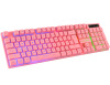 Keyboard, fuchsia mouse, laptop suitable for games