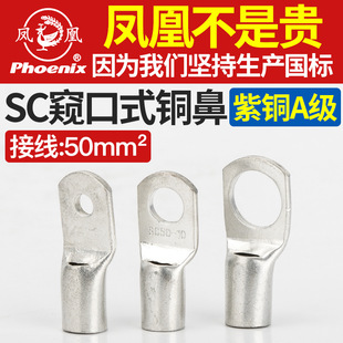 Phoenix SC50-6/8/10/12/14/16 Copper Terminal Copper Connector Copper Nose Copper Wire Ear Thickened Copper