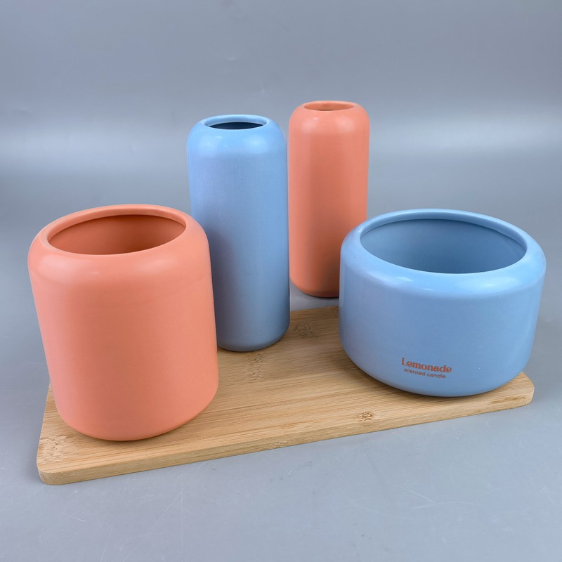 Nordic ins cerámica taza de vela de incienso de cerámica roja vacía taza de vela de incienso de cerámica de incienso taza de vela de latita