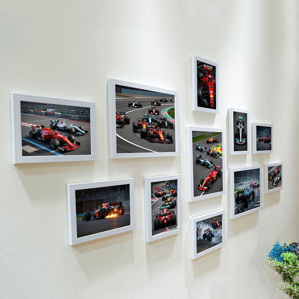 Nuevo póster de Fórmula 1 Fans regalo de pared marco de fotos combinación de fondo de decoración de pared de fotos image 3