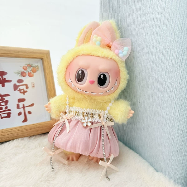 Small color ball clip + water-gloss powder dress
