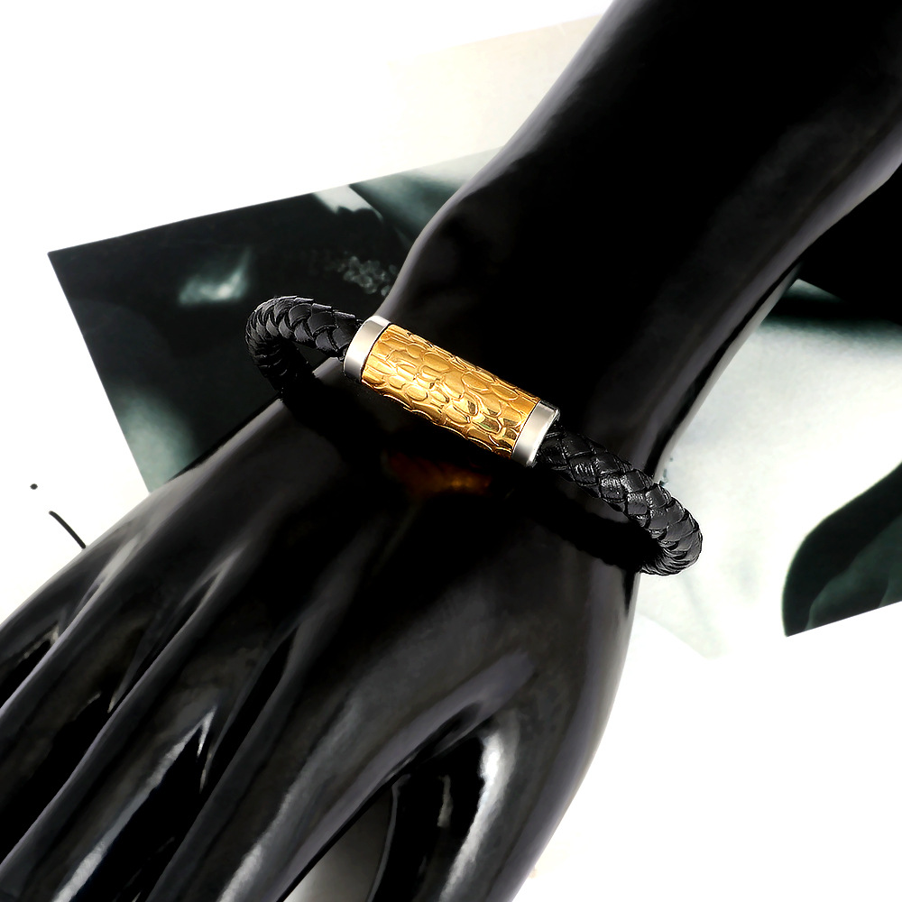 Trend woven magnetic bracelet stainless steel