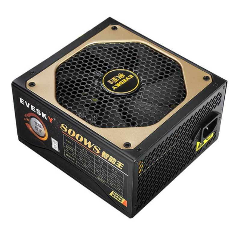Блок питания настольный (EVESKY 800W) — номинал 600W / пик 800W, форм-фактор ATX