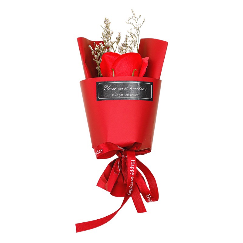 Mini ramo chino de San Valentín, caja de regalo de rosas y jabón con recuerdos de boda, regalos navideños al por mayor