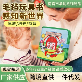 定制幼儿园益智撕不烂早教书1-3岁早教启蒙安静书儿童毛毡布书