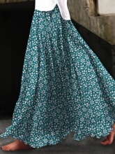 S 13881 Elegant Floral Midi Skirt �����黨����ȹ ŷ���羳