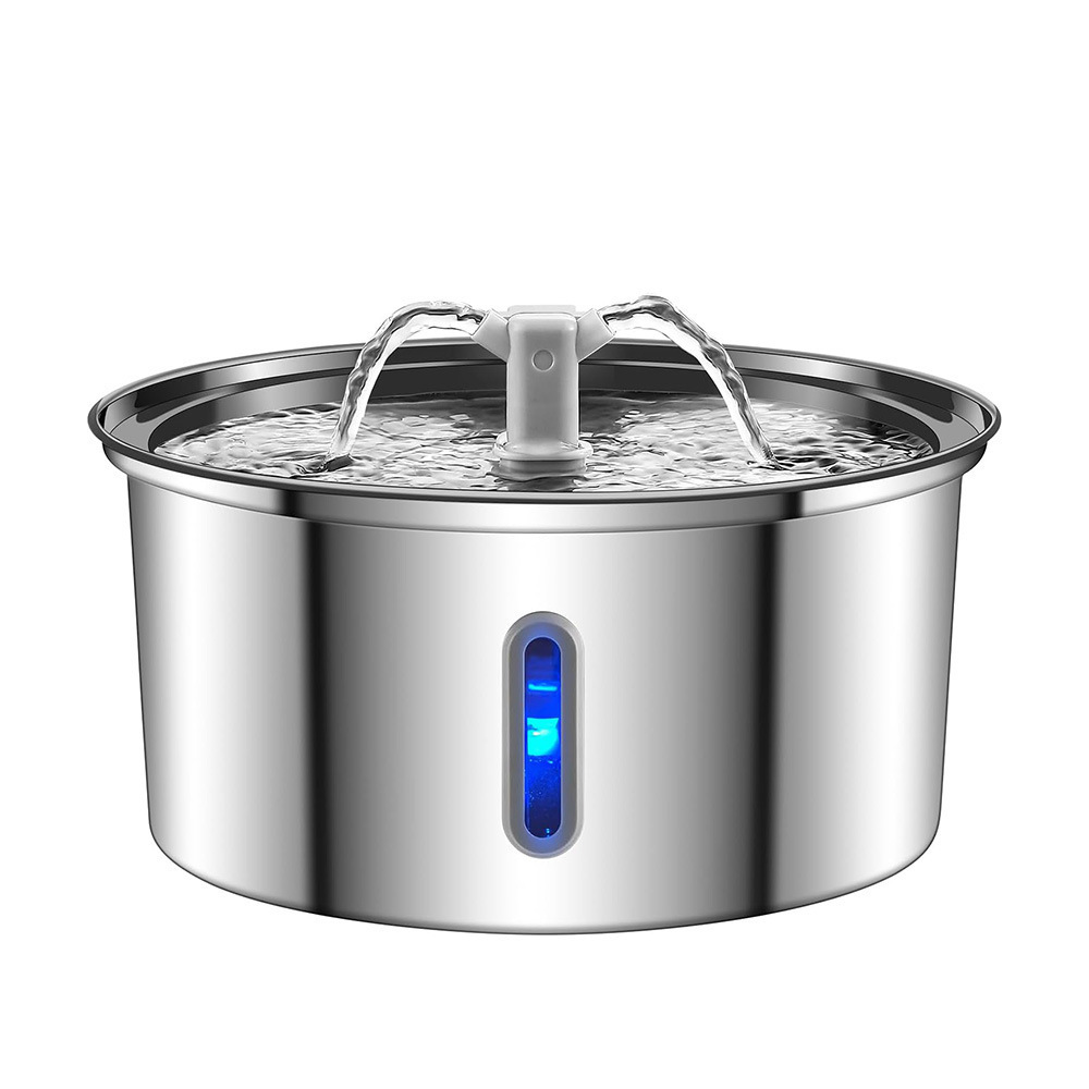 Fábrica directa 3.2L agua de acero inoxidable para mascotas filtración de carbón activado circulación automática silenciosa alimentador de agua para gatos y perros