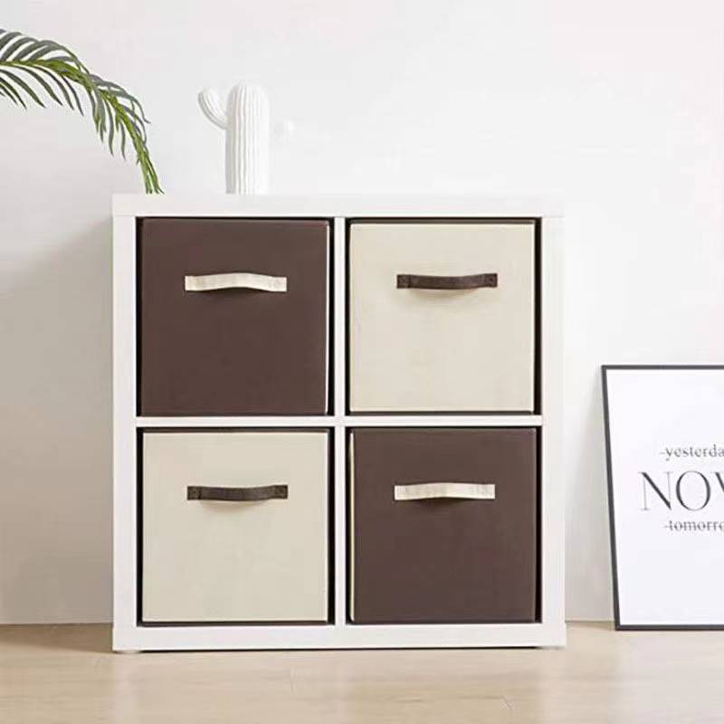 Caja de almacenamiento de ropa de tela para el hogar caja de almacenamiento de cajón plegable caja de almacenamiento de oficina en el hogar transfronteriza Venta caliente